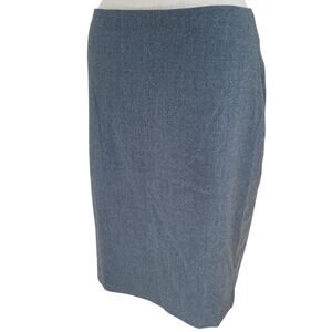 TALBOTS Gray Knee Pencil Straight Wool Career Business Skirt Lined Excellent 12